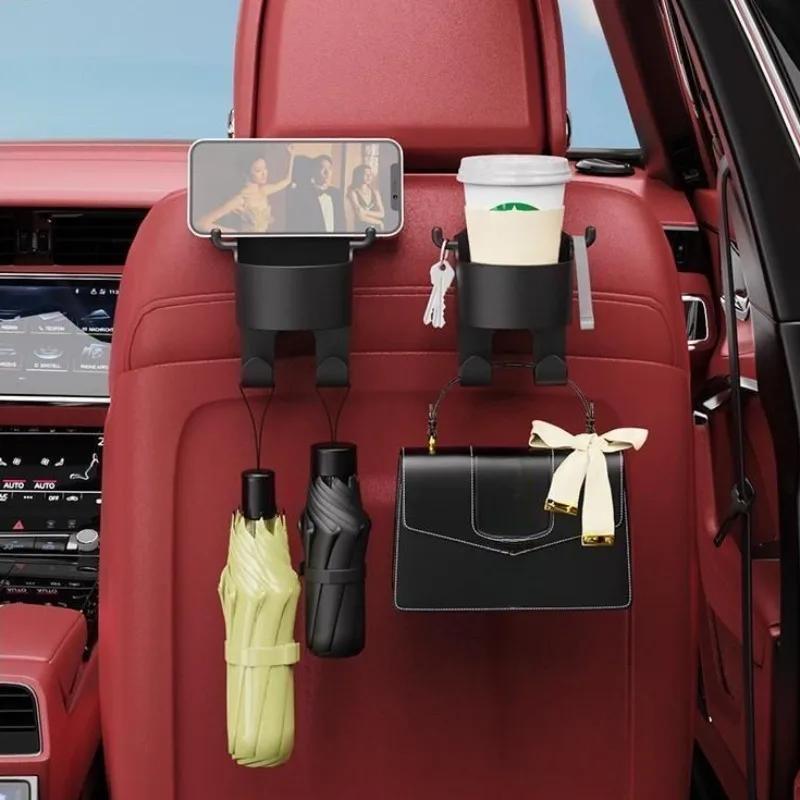 

Автомобильный держатель для стакана воды, многофункциональный крючок, автомобильный держатель для мобильного телефона, держатель для напитков на автомобильное сиденье, держатель для стакана чёрный