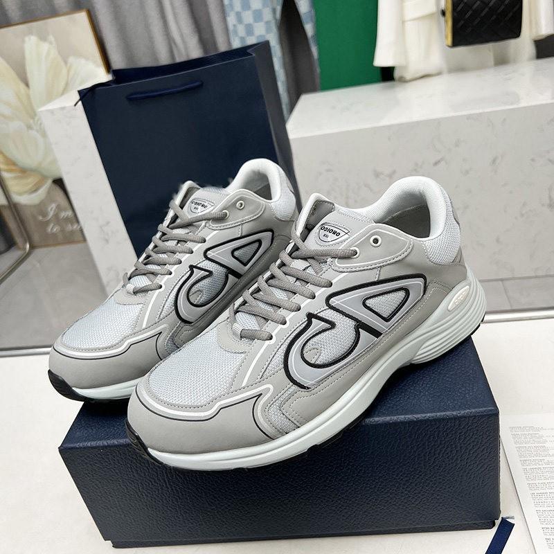 Mens Chunky Sneakers B22 B25 Mesh Breathable Casual Letter Print Dad Shoes Daily Wear