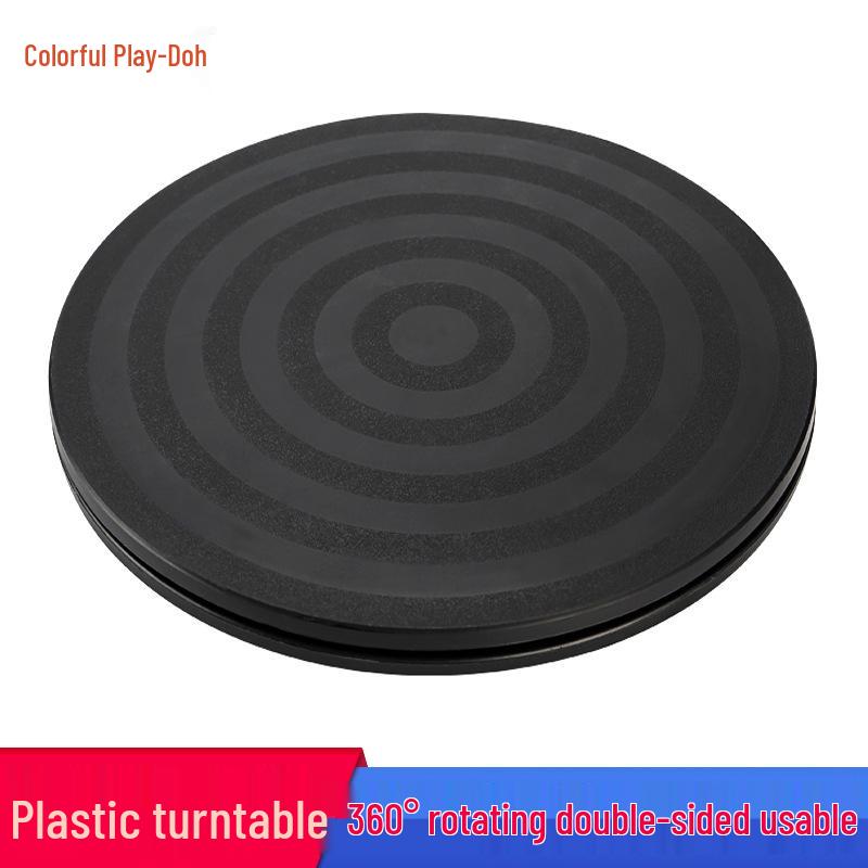 360° Student Clay Figurine Sculpture Turntable, 20cm Plastic Display