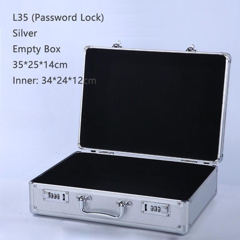 Handheld Tool Box with Lock Portable Aluminum Carry Case Password Safety Equipment Instrument Storage Travel