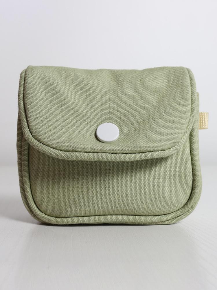 

1 Simple Coin Purse, Portable Mini Storage Bag, Canvas Carry-On Small Pocket Bag, Suitable For Students, Change, Small Items зелений