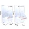 Cockatiel Acrylic Easy To Install Parakeet Bird Feeders Parrot Feeding Bowl Cage Accessories Dispenser