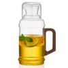 Pokaro Tea Barley Tea Liter with Handle and for Iced Fruit Traditional Ume Bai Soy Green Bean and and Pitcher, Heat-Resistant Glass, Pot, 1.2