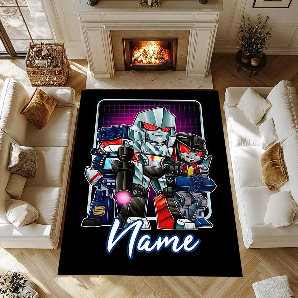 Love Transformers (20) Customize your name rug, office chair cushion, home bedroom living room gift.