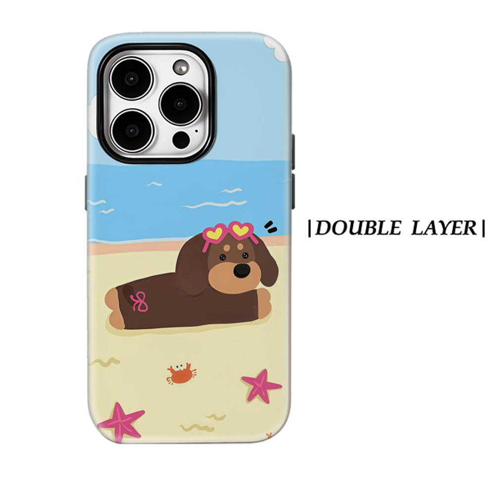 

Beach PupFor Magnetic Phone Case for IPhone 17 16 15 14 13 Pro Max Plus Single Double-layer Tough Case IPHONE13