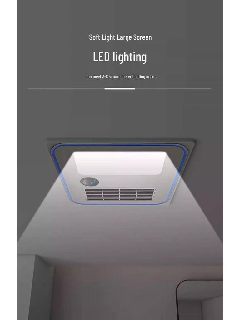 Exquisite Good Wife Warm Air Bath Heater with Light, Exhaust, and Ventilation - Integrated Ceiling Gypsum Board Compatible.