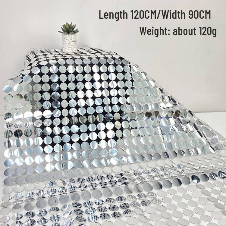 Runde Pailletten-String-Spiegelvorhang für Hochzeits- und Party-Hintergrunddekoration