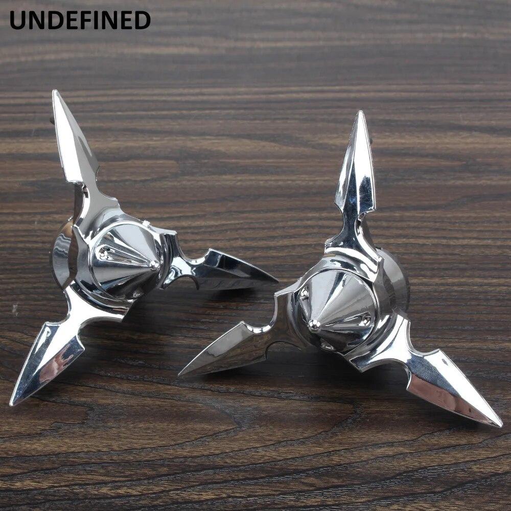 Motorrad Chrome Spun Blade Achskappen Abdeckung Spinning Vorderachsmutter Abdeckungen für Harley Sportster 883 Dyna Softail V-Rod Custom