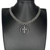 Meier Wide chain collarbone chain, cross necklace, male and female personality exaggerated heavy industry Yabi accessories