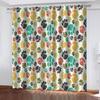 Children'S Room Curtains Cartoon Colour Print 3D Design Luxury Girl Window Curtains For Living Room Bedroom Home Decor 2 Pieces