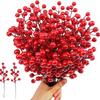 10Pcs Christmas Decoration Artificial Red Berries Xmas Tree Ornament DIY Wreath for Home Decor Navidad New Year Gift Accessories