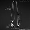 Fashion 3D Ice Skate Shoe Necklace Women Men Sport Figure Skating Lover Stainless Steel Hiphop Street Neck Chain Jewelry Gifts