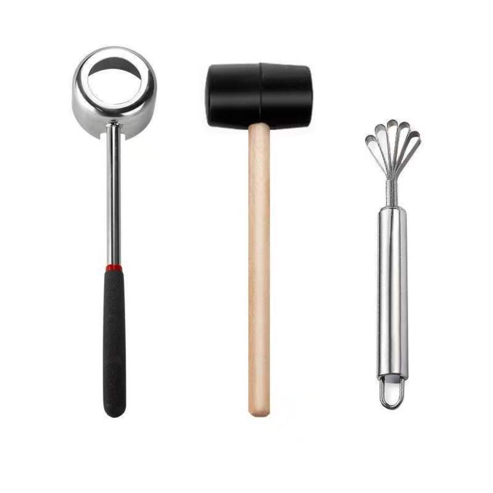 Stainless Steel Coconut Opener Tools Wooden Handle Coconut Puncher  Fruit Opening