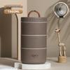 304 Stainless Steel Bento Box - Multi-Layer Partitioned Lunch Container for Students and Office Workers