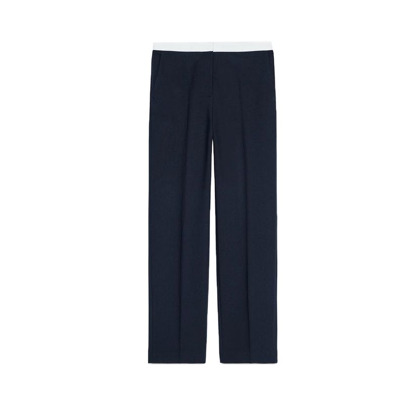 

Contrast Color Trim Blazers 3597696 8317593 High Waist Straight Pants 3599696 8316593 Sea Blue Pants L