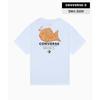Converse Seoul CiTy Bungeo Bread Back PrinT ShorT Sleeve T shirT Oversized whiTe