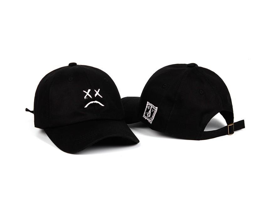 Crying face xxxtentacion baseball cap, European and American rap curved brim hat, outdoor leisure visor
