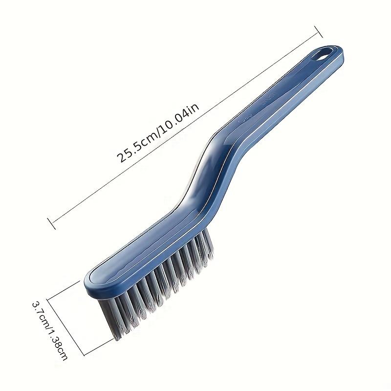 1pc, 2-in-1 V-Shaped Crevice Brush with Hard Bristles for Bathroom, Toilet, Tile, Stove,Long Handle Floor Brush with Cleaning Clip for Easy Cleaning