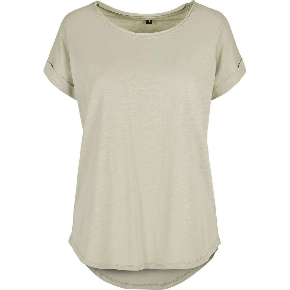 Construye tu marca Camiseta larga slub para mujer/señora