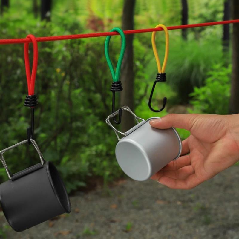 Outdoor Camping Cup With Foldable Handle Portable Ultra-light Aluminum Alloy Mug For Outdoor Hiking Cooking 300ml