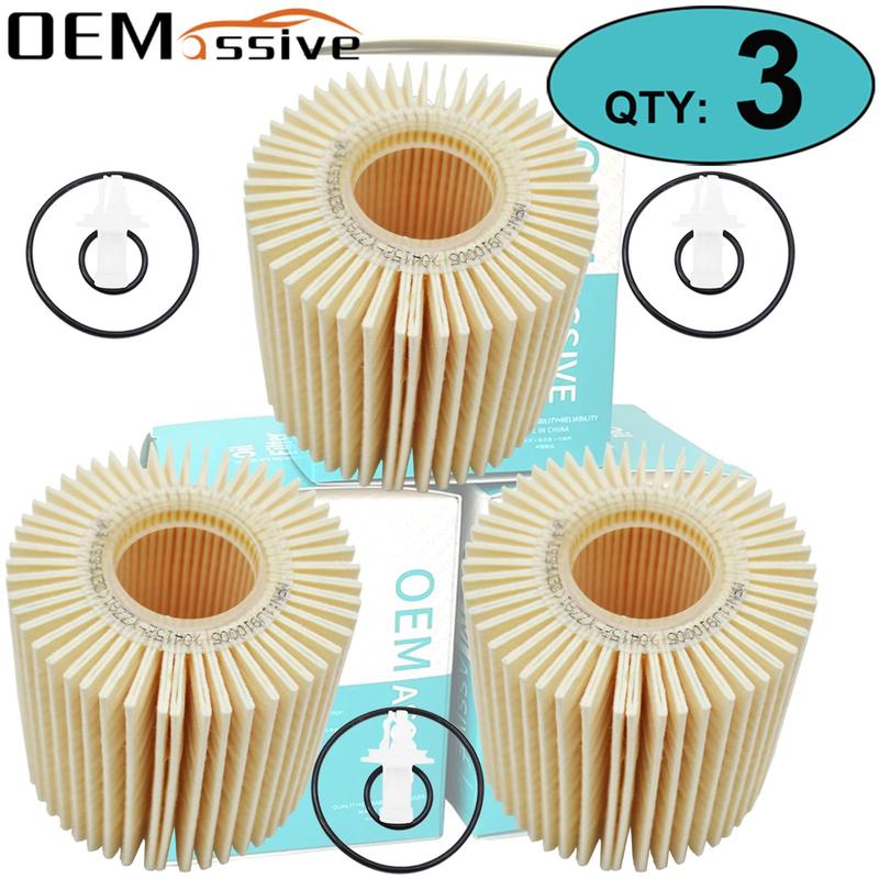 

3X Oil Filter For Toyota Venza AV10 1AR-FE 2672CC 2.7L 2GR-FE 3456CC 3.5L 2009 - 2015 Subaru Trezia 1ND-TV 1364CC 1.4L 2011-2016