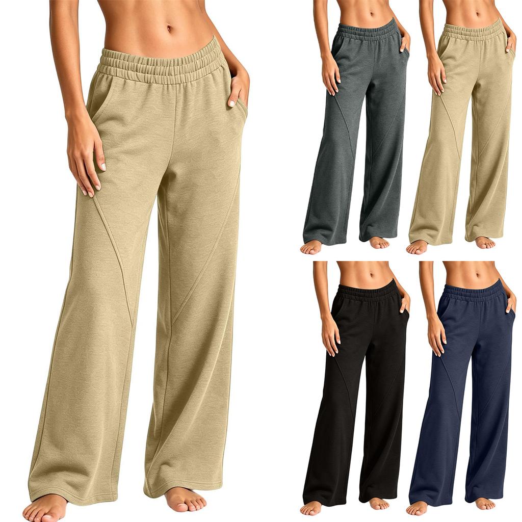 Women's Casual Wide Leg Pants with Pockets for Everyday Wear