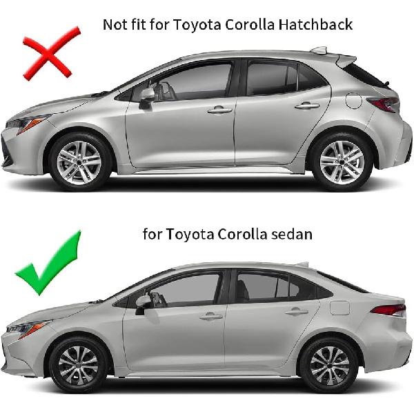 For Toyota Corolla     2024 Rear Side Quarter Window Louver Decorate Cover Rear Air Vent Window Louvers Blinds Covers Auto Accessories (Carbon Fiber