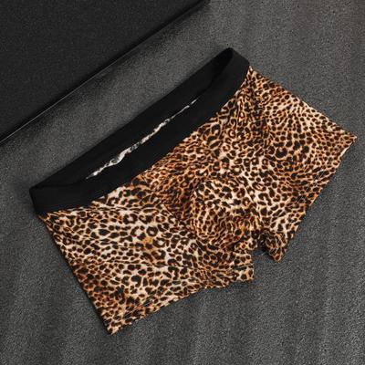Men's Leopard Print Sexy Breathable U-Convex Boxer Briefs - Fashionable & Comfortable Shorts