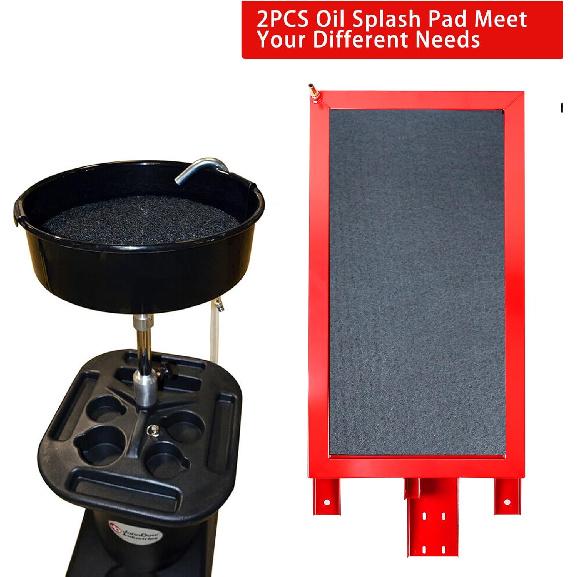 22" Oil Drain Splash Pad, Square No-Splatter Pad Oil Splash Pad, Black