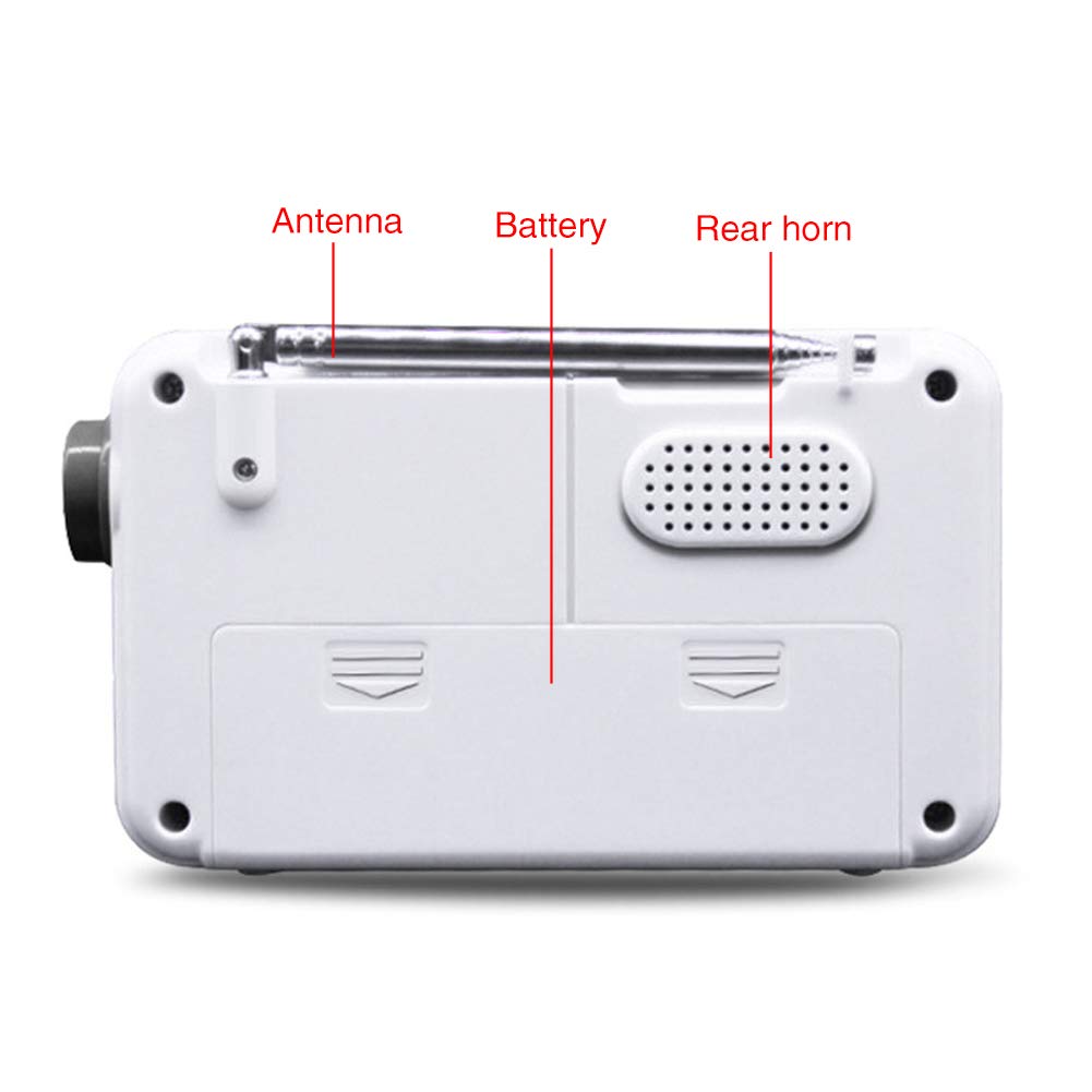 Shower Radio Speaker, AM/FM Radio with LCD Display, Portable Stereo Radio with Earphone Port for Home, Beach, Hot Tub, Bathroom, and Outdoor Use