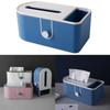 Multi-functional Desk Storage Box, Remote Cosmetic Brushes Organizer Holder Paper Tissue Box