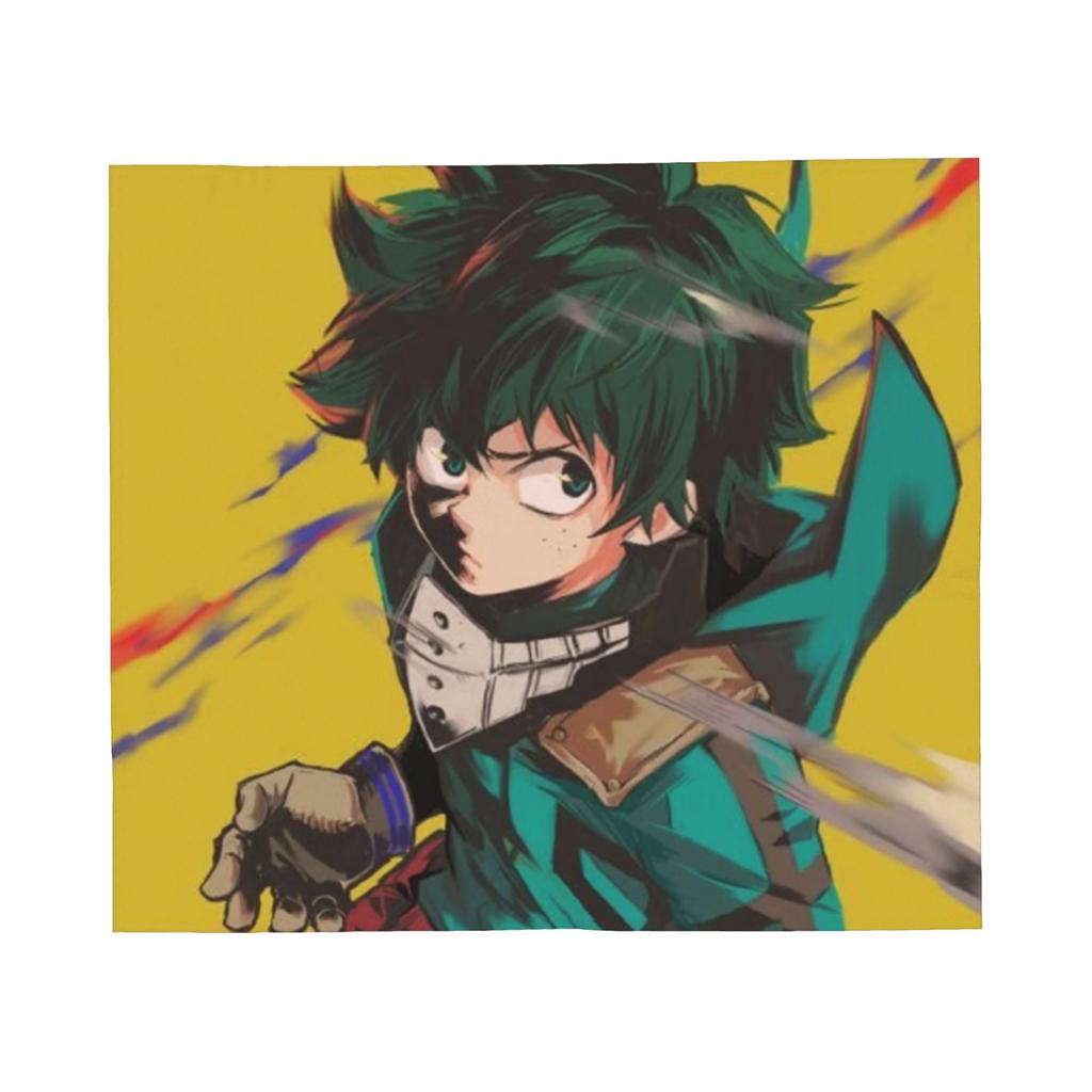 My Hero Academia Blankets Flannel All Season Collage Midori And Friends Portable Warm Throw Blanket for Sofa Travel Bedspreads