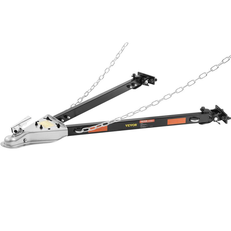 SucceBuy 5500lbs Tow Bar with Chains Powder-Coating Bumper-Mounted Towing Coupler Fits 2-Inch BallHitch for RV Car Trailer Truck