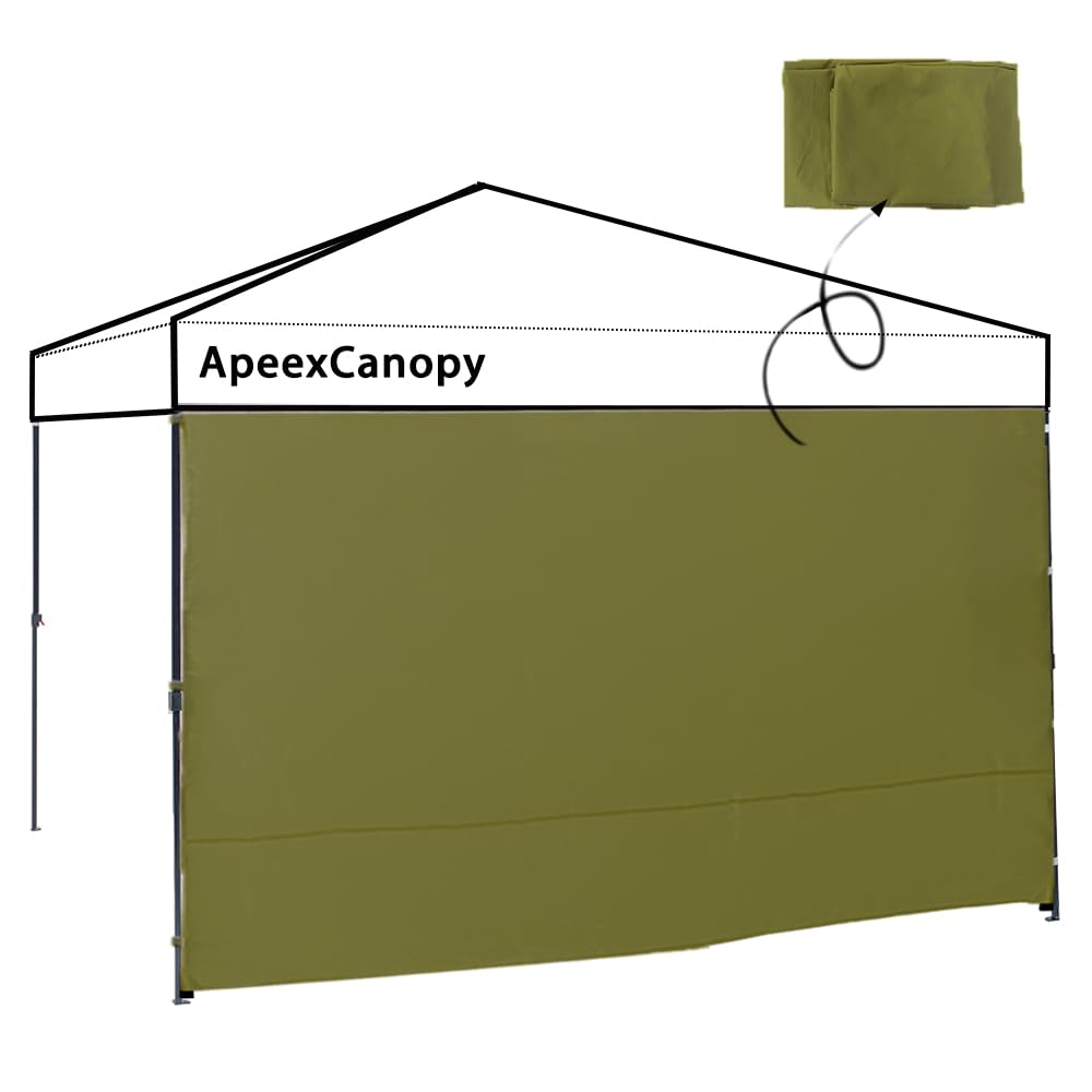 

ApeexCanopy Side Sheet Tarp Tent 3m Only Sheet Waterproof Tarp Sheet with UV Heat Easy to For Business and Outdoor Use (Horizontal Curtain) (Side оливковый