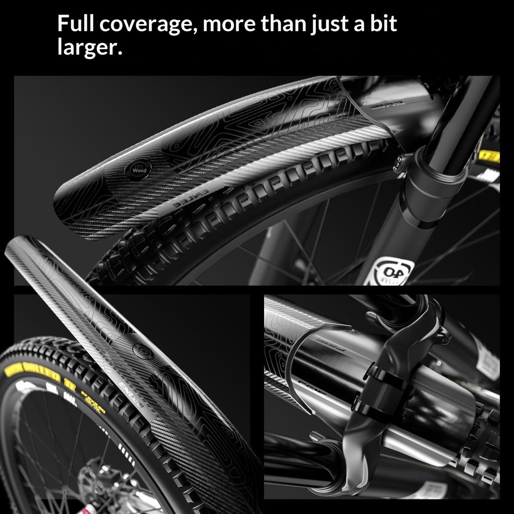 ENLEE For Mountain Downhill Bicycle Extended Wide Fender Lightweight Bike Mudguard with Wide Coverage
