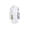 Originals Trefoil Jacket Printed Lapel Sports Mid-Length Jacket Women Jacket White HA4714