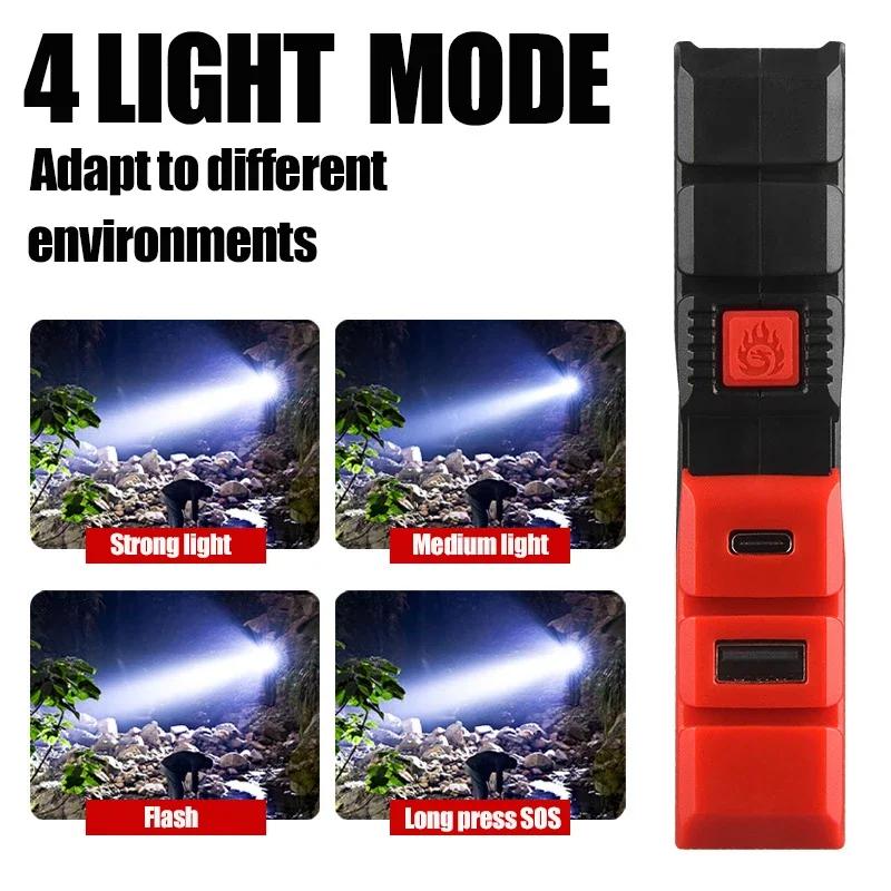 Dual Core High-intensity Flashlight Portable High-Power Multifunctional Emergency Lighting Emergency Mobile Power Bank Lamp