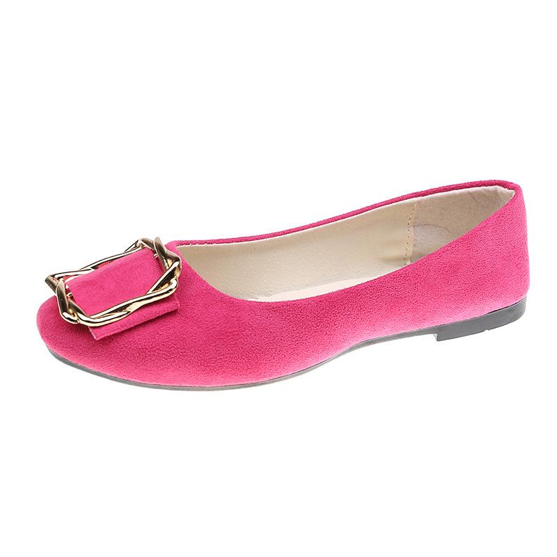 Women's Shoes Flat Shoes Square Toe Slip on Large Size Comfortable Casual Single Shoes Multicolor