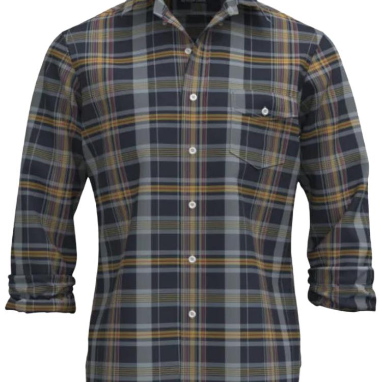 Polo Ralph Lauren Plaid Long Sleeve Shirt Men shirts Navy-Blue 710965885-001