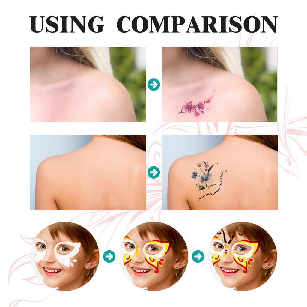 EELHOE Temporary Tattoo Pen Set - Face Arm Body Multi-Color Paint DIY, Creative Graffiti Decorative Tattoo Pen