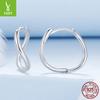 S925 Sterling Silver Wavy Line Ear Buckle, Simple And Exquisite Sterling Silver Whole Body Earrings Earrings