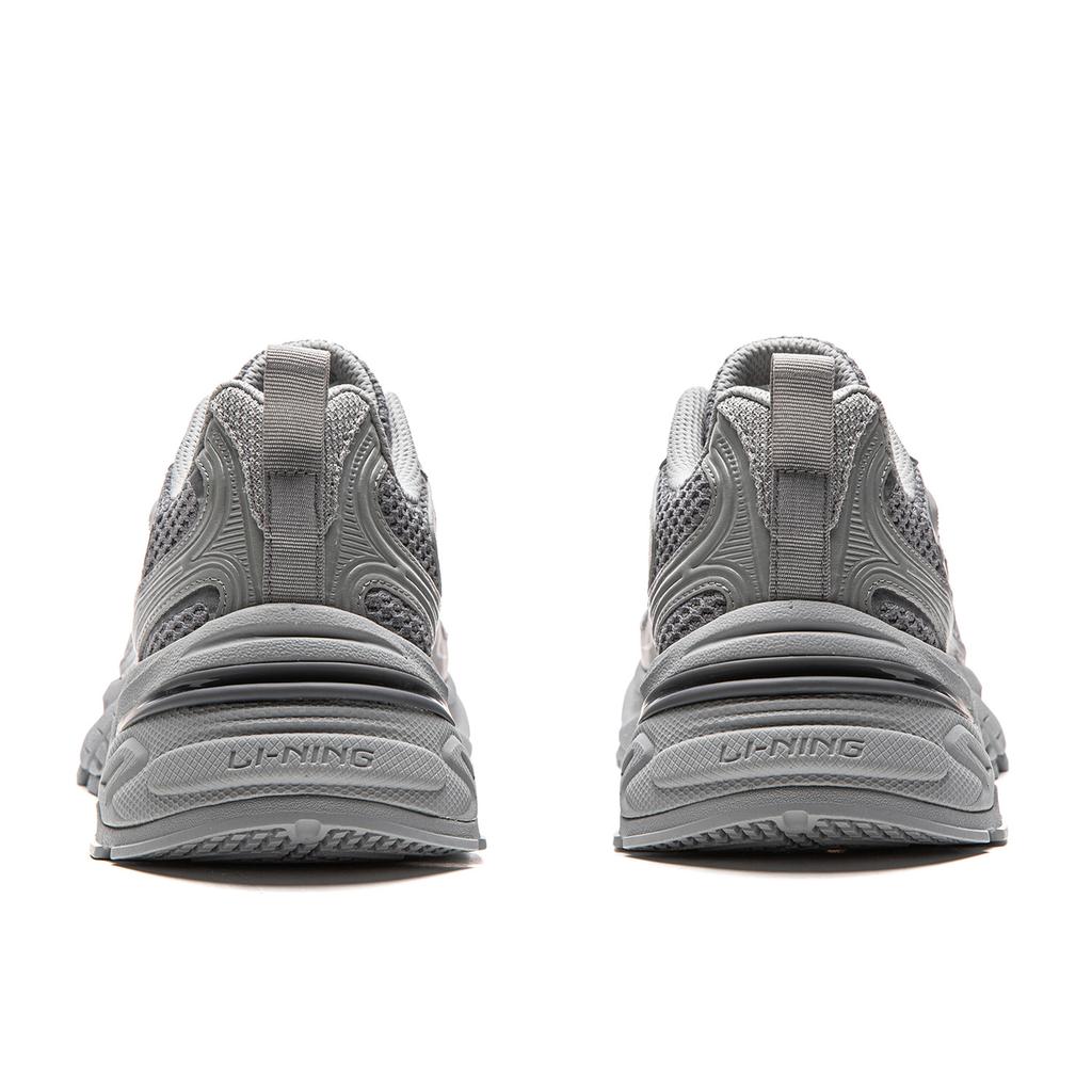 Li Ning Cushioning Slip Resistant Abrasion Resistant Breathable Support Lightweight Low top Casual Shoes Men's Gray AGLW003-4