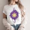 Women Tshirt Cartoon Purple Flower Floral 2025 Summer Spring T Shirt Female Clothes Graphic 90S Aesthetic Kawaii Tee Tops Lady