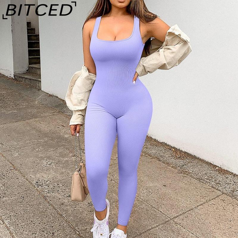 BITCED Combinaison Femme Automne/Hiver Décolleté Carré Push-Up Coupe Moulante Sexy