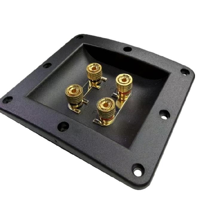 MultiSpeaker Wiring Box 4Port Parallel Connection Highly power Speaker Terminal Box Flame Retardant ABS Construction