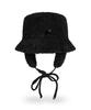 Bajal Safety Fin Sherpa Fur Flap Bucket Hat Black