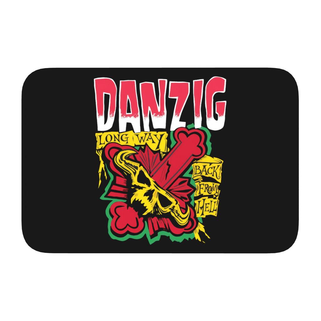 Danzig Heavy Metal Rock Band Gothic Fußmatte Rutschfeste Badezimmer Küchenmatte Toilettenboden Eingangsteppich Teppich