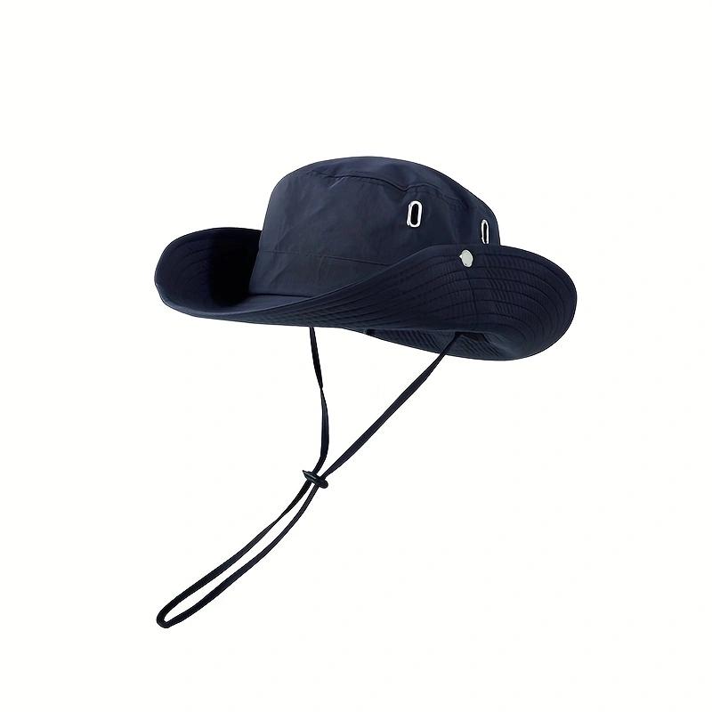 

Summer Sun Hat Breathable Anti-UV Sunshade Hiking Fishing Cap Outdoor Foldable Wide Brim Mountaineering Unisex Travel Cap темно-синий