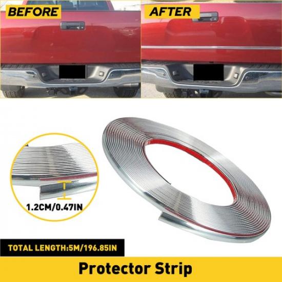 1/2  Chrome Trim Molding Strip Car Decoration Door Side Body Protector 16ft