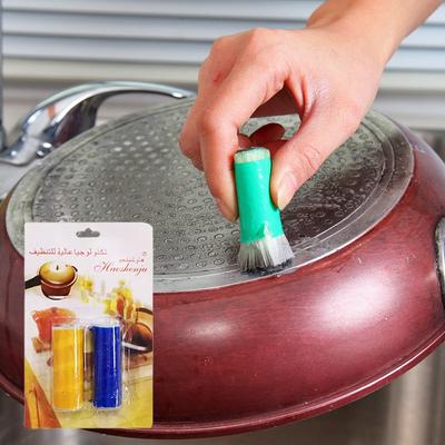 Stainless Steel Magic Decontamination Bar Metal Decontamination Cleaning Brush Pan Cleaning Brush 2 Packages